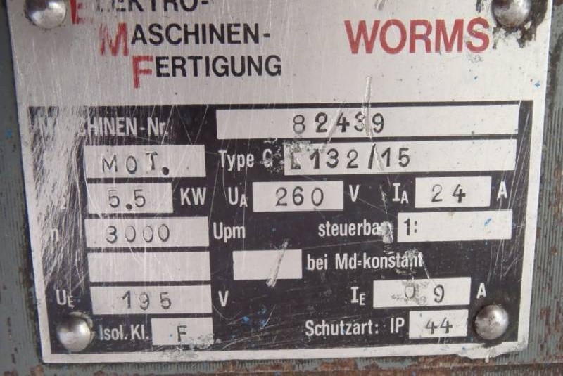 Gleichstrommotor EMF WORMS TYPE G L132/15 ( GL132/15 ) gebraucht, geprüft ! Bilder auf Industry-Pilot